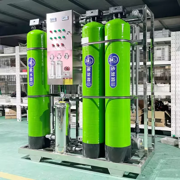 ACWP-3 Industrial Water Treatment System - Efficient and Reliable Water Purification Solution An industrial water treatment system including softener, carbon filter, and sand filter components, suitable for large-scale water purification needs.